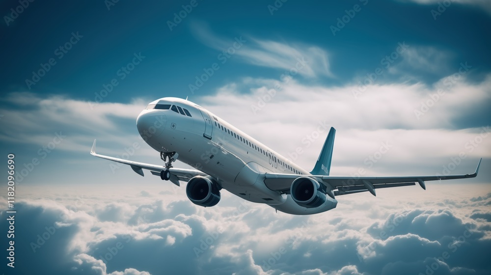 Airplane with Wings Against a Sunset, Sleek Airplane with Powerful Wings, The Power of the Wings Airplane with Wings Against a Sunset, Sleek Airplane with Powerful Wings, The Power of the Wings