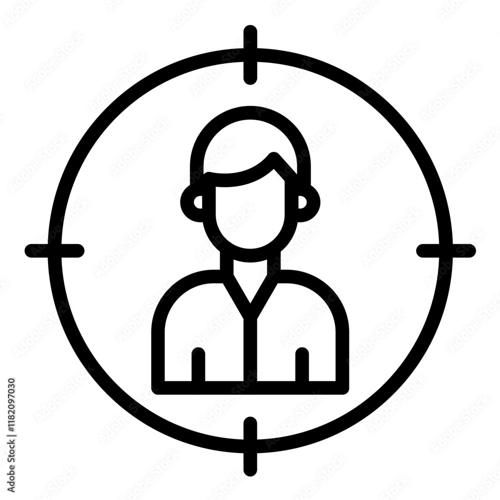 Vector Design Target Audience Icon Style Vector Design Target Audience Icon Style