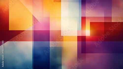 Abstract composition with vibrant colors and geometric shapes creating a modern visual aesthetic.