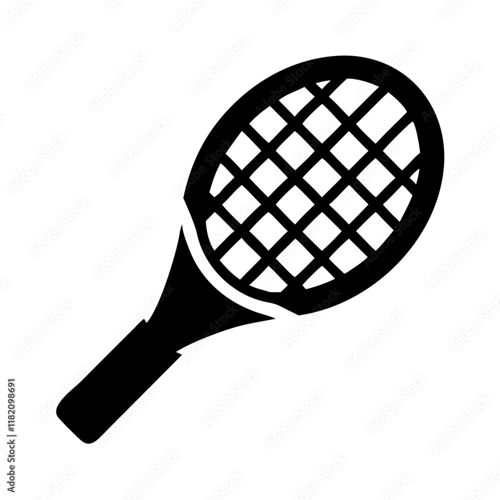 Tennis Racket Icon for Sports and Recreational Activities Tennis Racket Icon for Sports and Recreational Activities