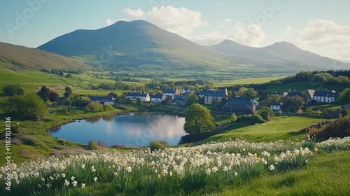 Idyllic Irish Village Nestled in Rolling Hills