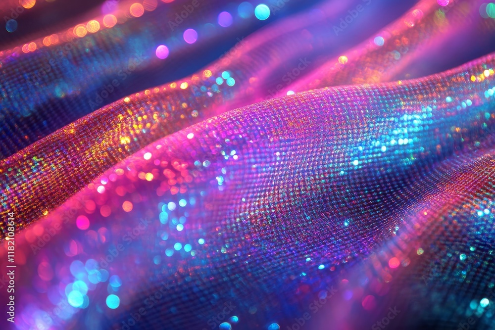Color, background and holographic fabric with texture, light and space with pastel neon shine. Pattern, backdrop and cloth with iridescent glow for creative pearl art, wallpaper, Generative AI Color, background and holographic fabric with texture, light and space with pastel neon shine. Pattern, backdrop and cloth with iridescent glow for creative pearl art, wallpaper, Generative AI