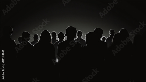 Moody Darkness: Figures in the Shadows, Depicting a Sense of Despair