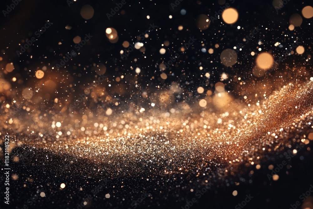 Mesmerizing Golden Sparkles and Bokeh Effect Creating a Dreamy Atmosphere for Background or Creative Projects. Mesmerizing Golden Sparkles and Bokeh Effect Creating a Dreamy Atmosphere for Background or Creative Projects.