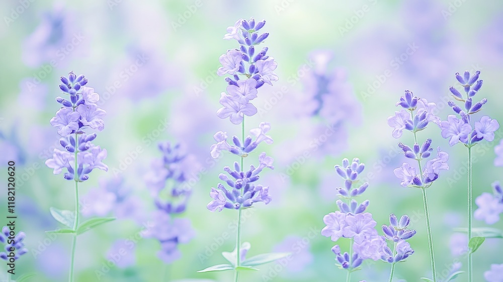 Lavender Field Serenity Soft Focus Floral Image Lavender Field Serenity Soft Focus Floral Image