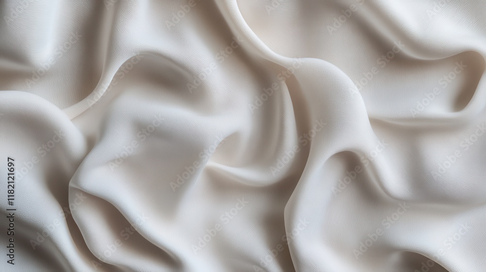 Obraz premium Elegant abstract white folded fabric patterns for seamless design projects