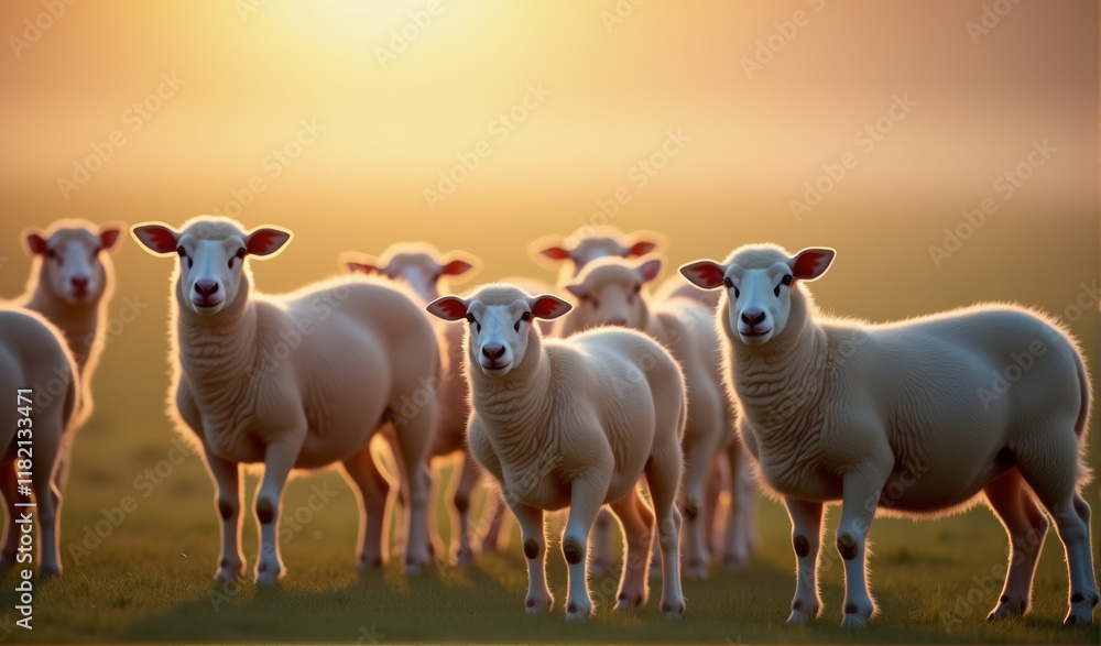 Obraz premium sheep in the field