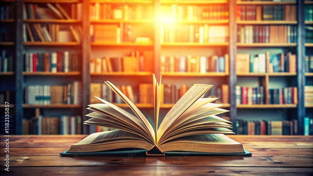 A book rests open, ready for your next read. A book rests open, ready for your next read.
