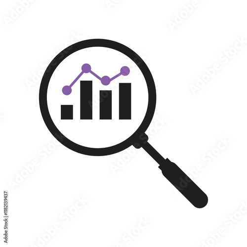 Business analysis icon vector illustration, Marketing Research icon.