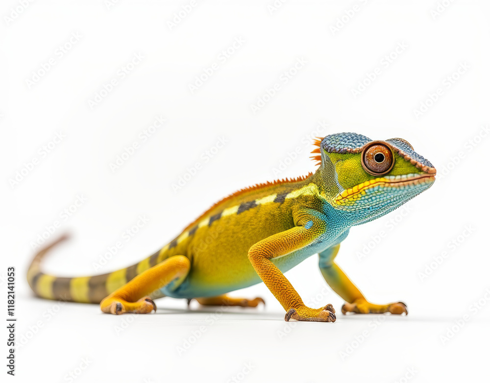 Obraz premium chameleon on white background