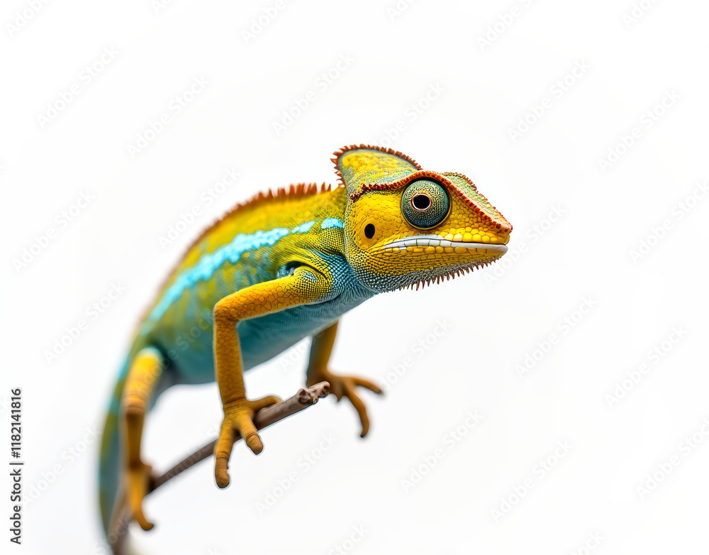 Obraz premium chameleon on white background