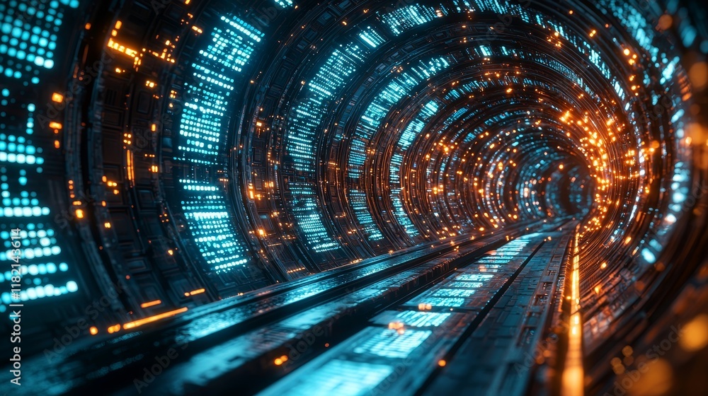 A depiction of the Higgs boson field in action with multiple subatomic particles inside a particle collider A depiction of the Higgs boson field in action with multiple subatomic particles inside a particle collider