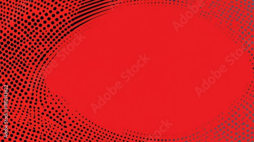 Abstract Red Background With Black Dots Design