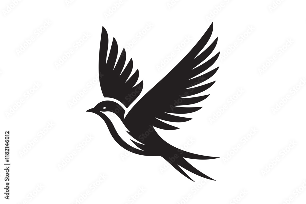 Fototapeta premium Stylish Bird Graphic for Branding and Design