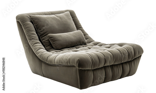 A plush, comfortable lounge chair with pillows, designed for rel