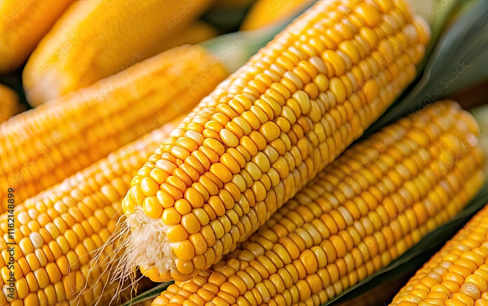 Fresh yellow corn on the cob showcases its sweet kernels, perfect for summer grilling and wholesome meals. Fresh yellow corn on the cob showcases its sweet kernels, perfect for summer grilling and wholesome meals.