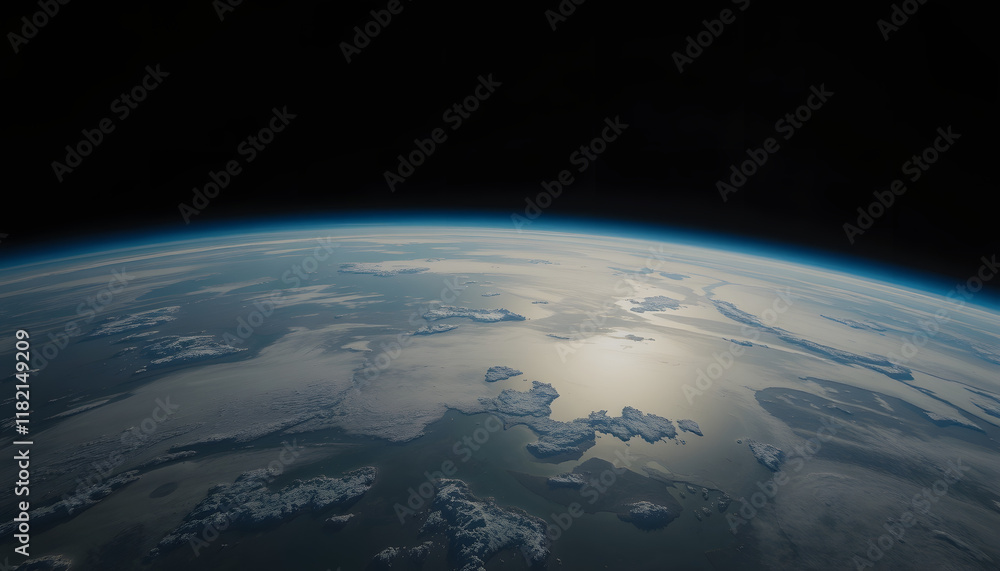 Obraz premium Planet Earth from space, dramatic, with white tones