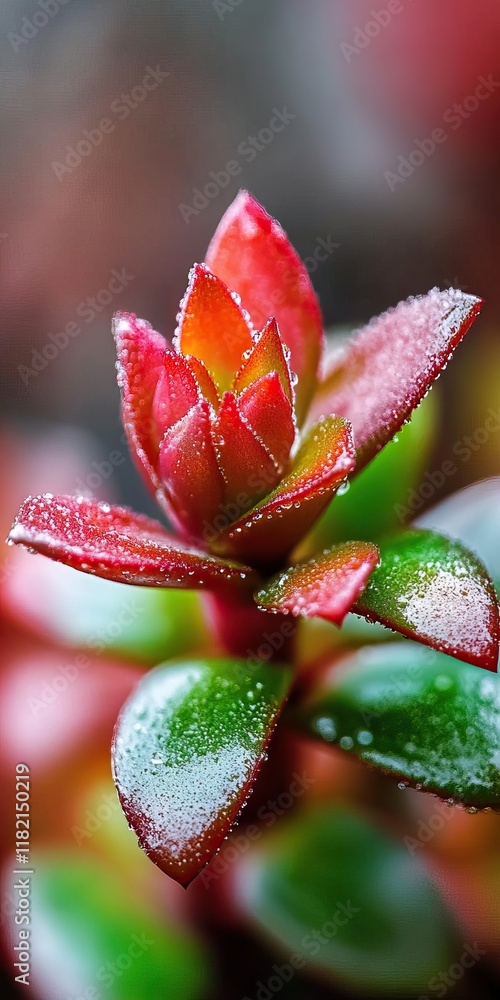 A close-up of a vibrant succulent plant with red and green leaves, showcasing its unique texture and natural beauty. A close-up of a vibrant succulent plant with red and green leaves, showcasing its unique texture and natural beauty.