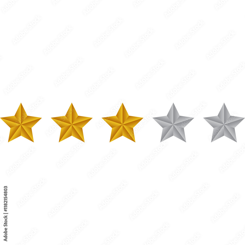 Obraz premium Realistic Star Rating