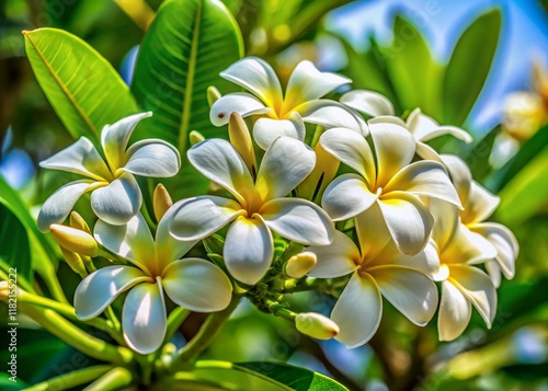 Sri Lanka White Pichcha Flowers: Macro Photography, Sunny Day, Vibrant Blooms, Home Decor photo