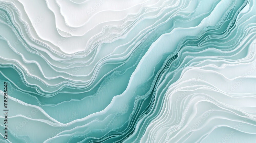 Obraz premium Aqua ripple effects abstract water design digital art serene environment close-up view evoking freshness