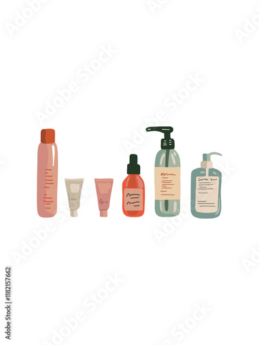 self-care cosmetics vector collection