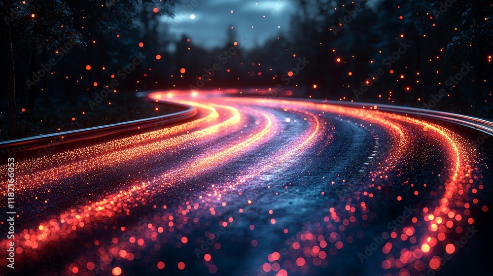 With a high-speed technology theme, a light abstract background sets the stage for an image of speed movement along the road With a high-speed technology theme, a light abstract background sets the stage for an image of speed movement along the road