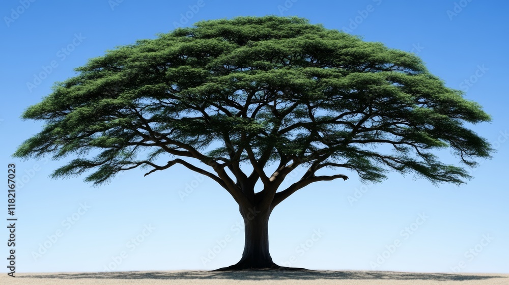 Mighty Acacia Tree Under Vast Blue Sky Mighty Acacia Tree Under Vast Blue Sky