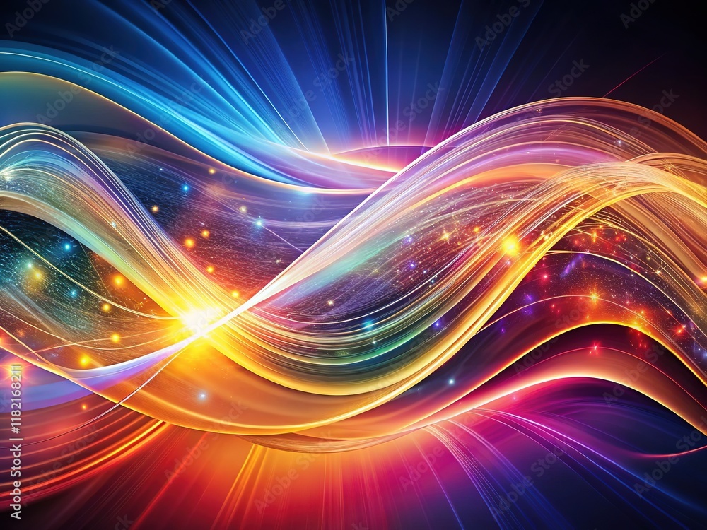 Geometric digital wallpaper featuring flowing trigonometric waves. Geometric digital wallpaper featuring flowing trigonometric waves.