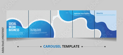 Creative Digital Marketing Carousel post template set, Modern carousel post design, Editable social media microblog business
banner design 