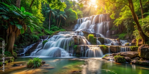 Stunning Thung Na Muang Waterfall, Ubon Ratchathani, Thailand: Lush Rainforest, Cascading Water