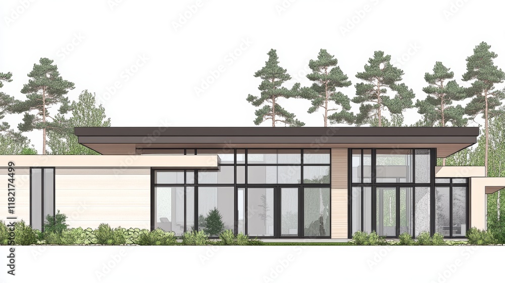 Modern House Architectural Design Plan Elevation Modern House Architectural Design Plan Elevation