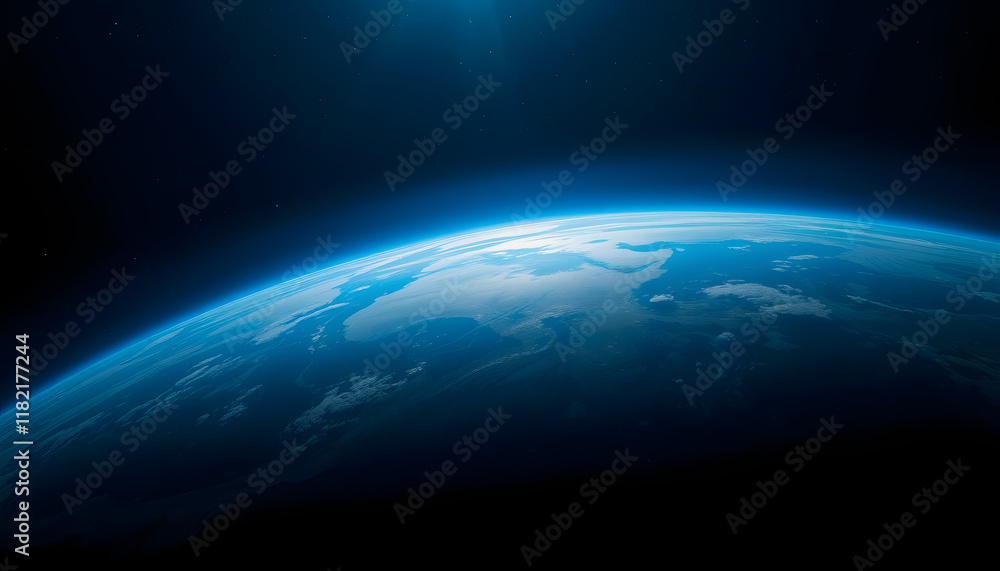 Obraz premium Earth - Blue Horizons, dramatic, with white tones