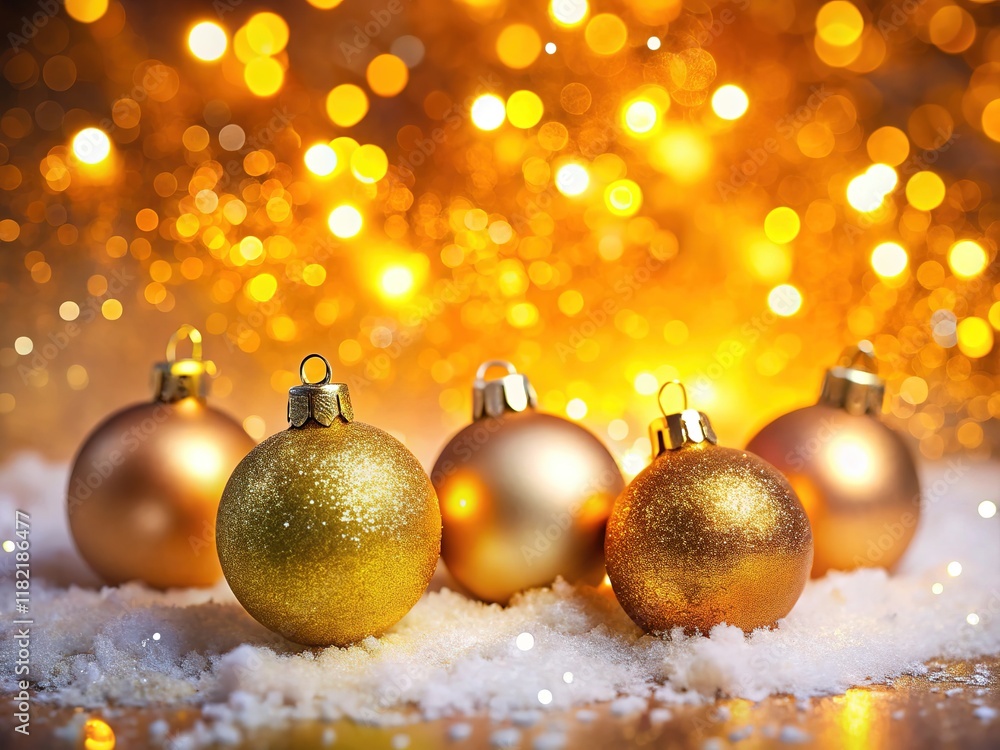 Sparkling winter baubles, bokeh lights, and high depth of field on a holiday background. Sparkling winter baubles, bokeh lights, and high depth of field on a holiday background.