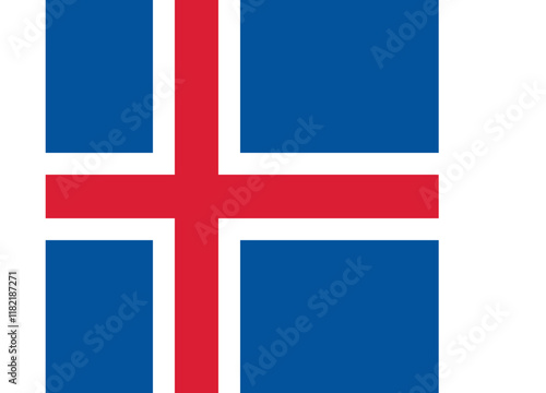 Iceland National Flag Icon