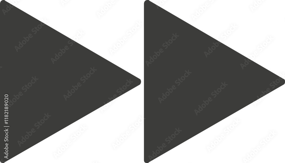 Fast forward icon for media playback Fast forward icon for media playback