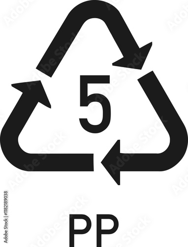 Plastic Recycling Symbol 5 PP Polypropylene