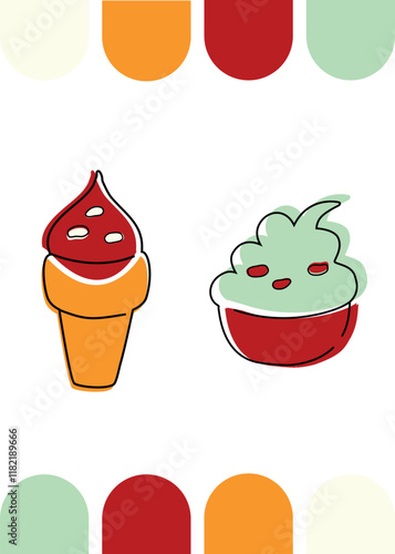 Ice cream - illustration 3 - vecteur