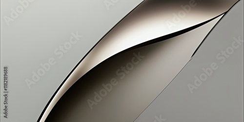 Minimalist Metallic Blade-Like Abstract Shape
