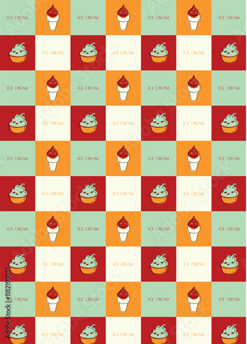 Motif de glaces - illustration vecteur