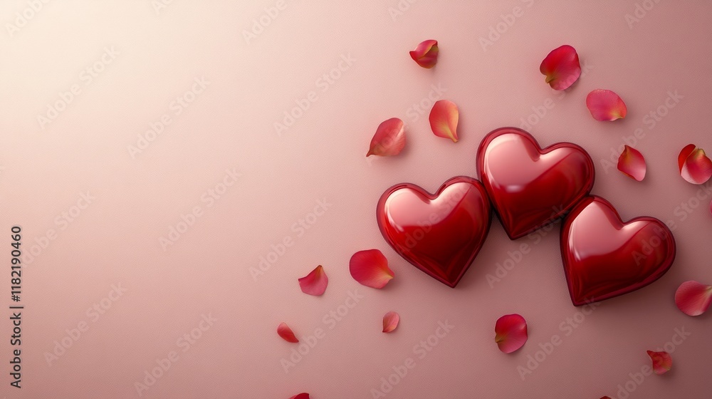 A laconic greeting card with hearts for Valentine's Day A laconic greeting card with hearts for Valentine's Day