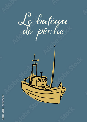 Illustration - Le bateau de pêche