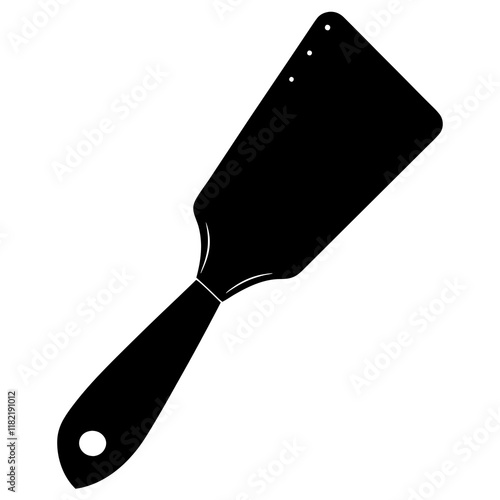 putty knife  silhouette vector illustration