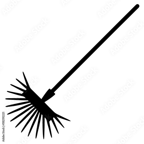  power rake silhouette vector illustration