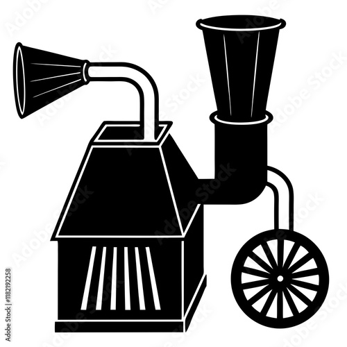 dust extractor  silhouette vector illustration