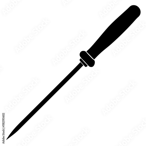 awl silhouette vector illustration