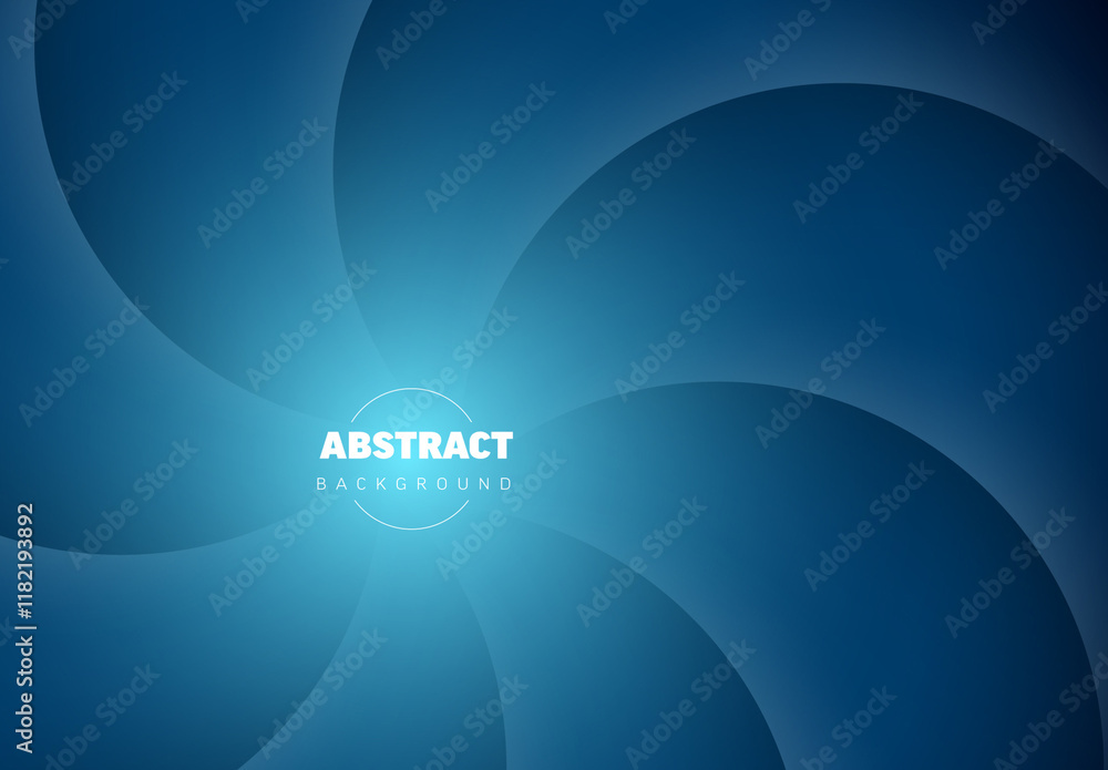 Abstract blue spiral background with dynamic visual effect