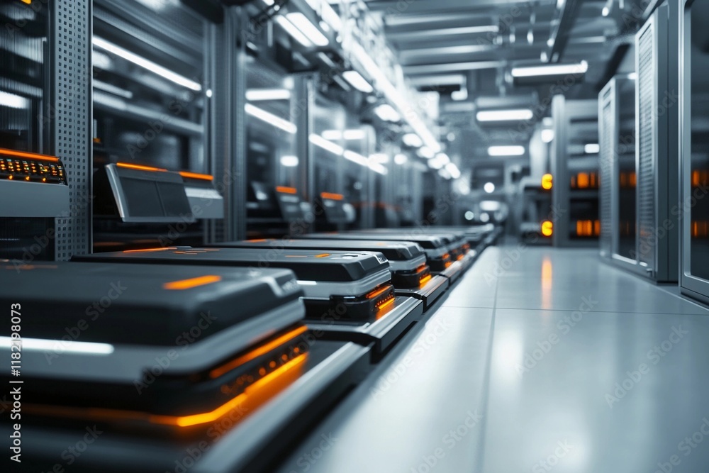 Obraz premium Advanced lithium-ion battery production line