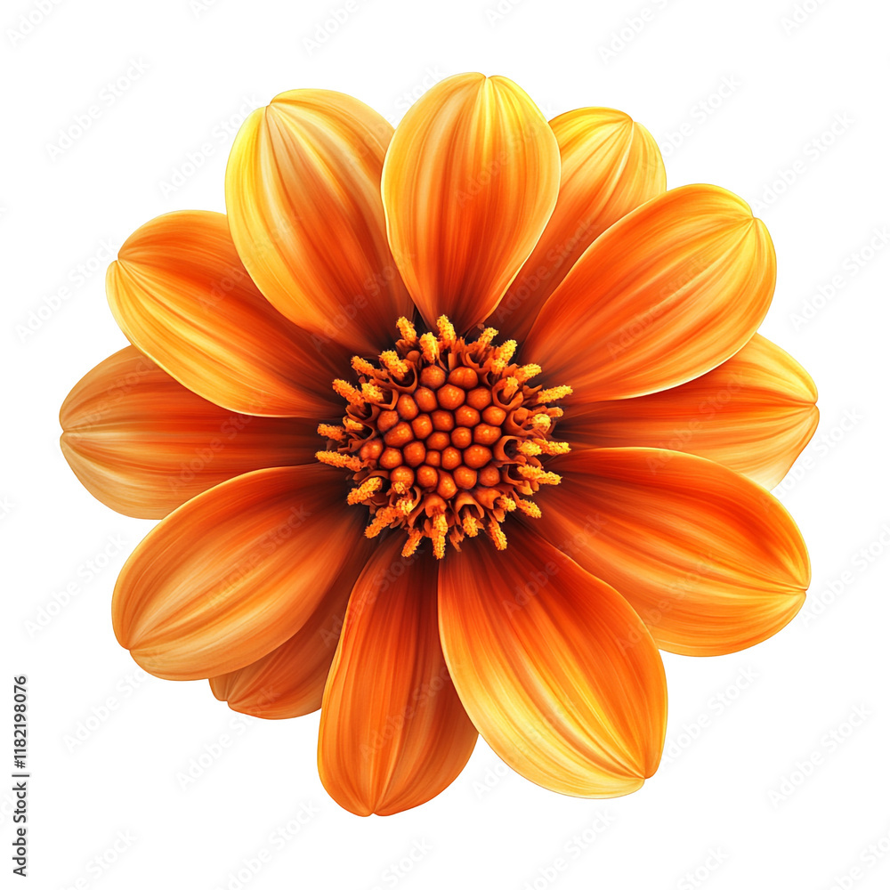 Vibrant Orange Dahlia Bloom: A Close-Up Study of Nature's Beauty Vibrant Orange Dahlia Bloom: A Close-Up Study of Nature's Beauty