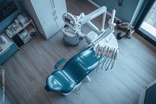 Modern Dental Office Chair and Equipment Setup photo